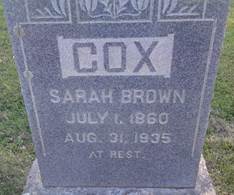 Sarah <i>Brown</i> Cox