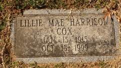Lillie Mae Big Mama <i>Harrison</i> Cox