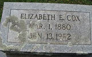 Elizabeth Ellen Lizzie <i>Hylton</i> Cox