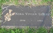  Nora Vivian <I>DeHart</I> LeBleu