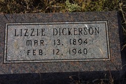  Lizzie <I>Burress</I> Dickerson