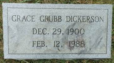  Grace <I>Grubb</I> Dickerson