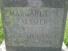 Margaret Ann Elizabeth <I>Altizer</I> Dulaney