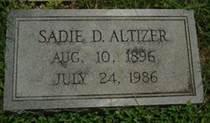  Sadie <I>Dulaney</I> Altizer