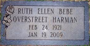 Ruth Ellen BeBe <i>Overstreet</i> Harman