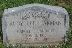 Ruby Lee <i>Harman</i> Landrus