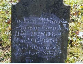 Tombstone of Jackson W. Harris