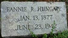 Fannie Hungate (Hatcher) Headstone