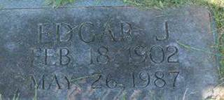 Edgar J Hoback gravestone