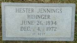 Hester Blanche <i>Jennings</i> Ridinger
