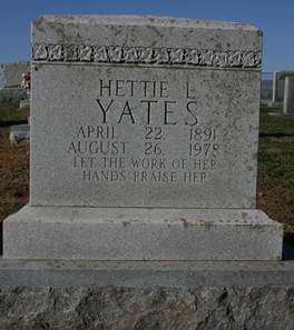 Hettie L <i>King</i> Yates