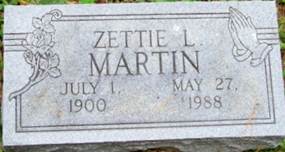 Zettie G <i>Lawrence</i> Martin