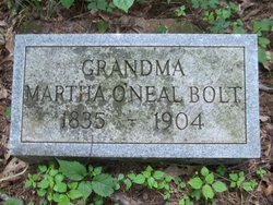  Martha Grandma <I>O'Neal</I> Bolt McPeak