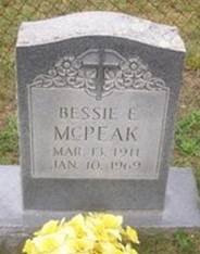  Bessie <I>E</I> McPeak