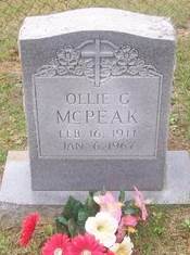  Ollie Gay <I>Quesenberry</I> McPeak