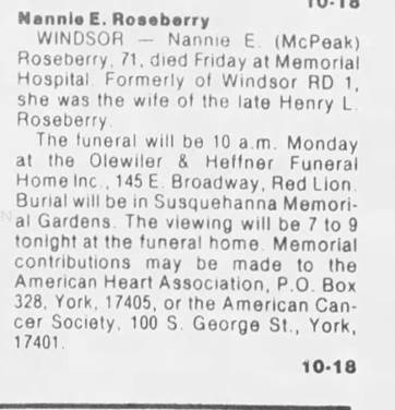Obituary for Nannla E. Roaabarry (Aged 71) - 