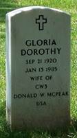  Gloria Dorothy McPeak