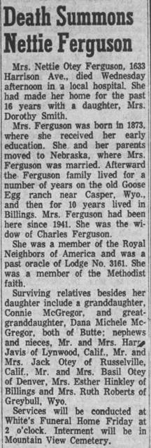 Obituary for Nettie Otey Ferguson - 