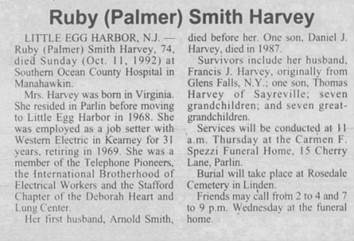 Obituary for Ruby Smith Harvey (Aged 74) - 