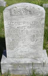 Mary Elizabeth Lizzie <i>Phillips</i> Long