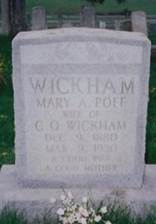 Mary A <i>Poff</i> Wickham