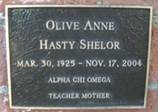 Olive Anne <i>Hasty</i> Shelor