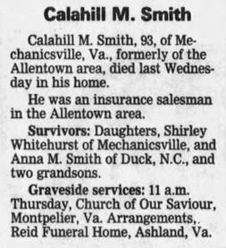 Obituary for Calahill M. Smith (Aged 93) - 