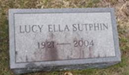  Lucy Ella <I>Stanley</I> Sutphin