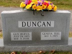  Geneva <I>Teel</I> Duncan