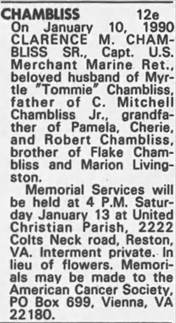 Obituary for M. CHAMBLISS - 