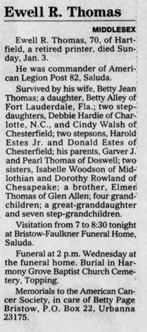Obituary for Ewell R. Thomas (Aged 70) - 