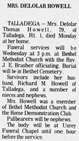 Obituary for Delolar Thomas Howell (Aged 79) - 