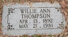 Willie Ann <i>Cox</i> Thompson