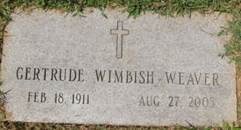  Gertrude <I>Wimbish</I> Weaver