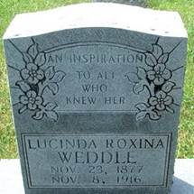  Lucinda Roxina <I>Horton</I> Weddle