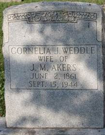 Cornelia J <i>Weddle</i> Akers