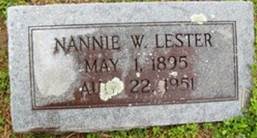  Nannie Pernie <I>Weddle</I> Lester