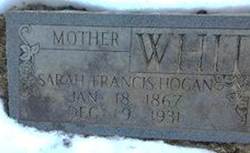 Sarah Frances Fanny <i>Hogan</i> Whitlock