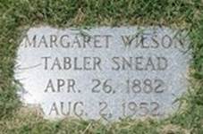 Margaret Wilson <i>Tabler</i> Snead