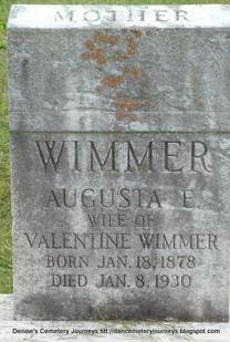 Augusta E <i>Blankenship</i> Wimmer