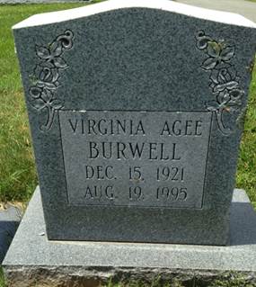 Virginia Myrtle <i>Agee</i> Burwell