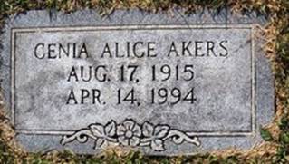 Cenia Alice <i>Gallimore</i> Akers