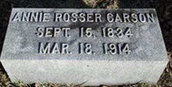 Annie <I>Rosser</I> Carson 