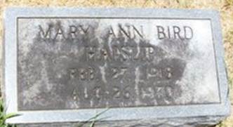 Mary Ann <I>Bird</I> Haislip 