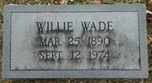 Willie <I>Mills</I> Wade 