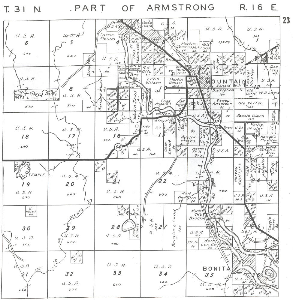 1946 Plat Maps Of Oconto County Wisconsin 0586