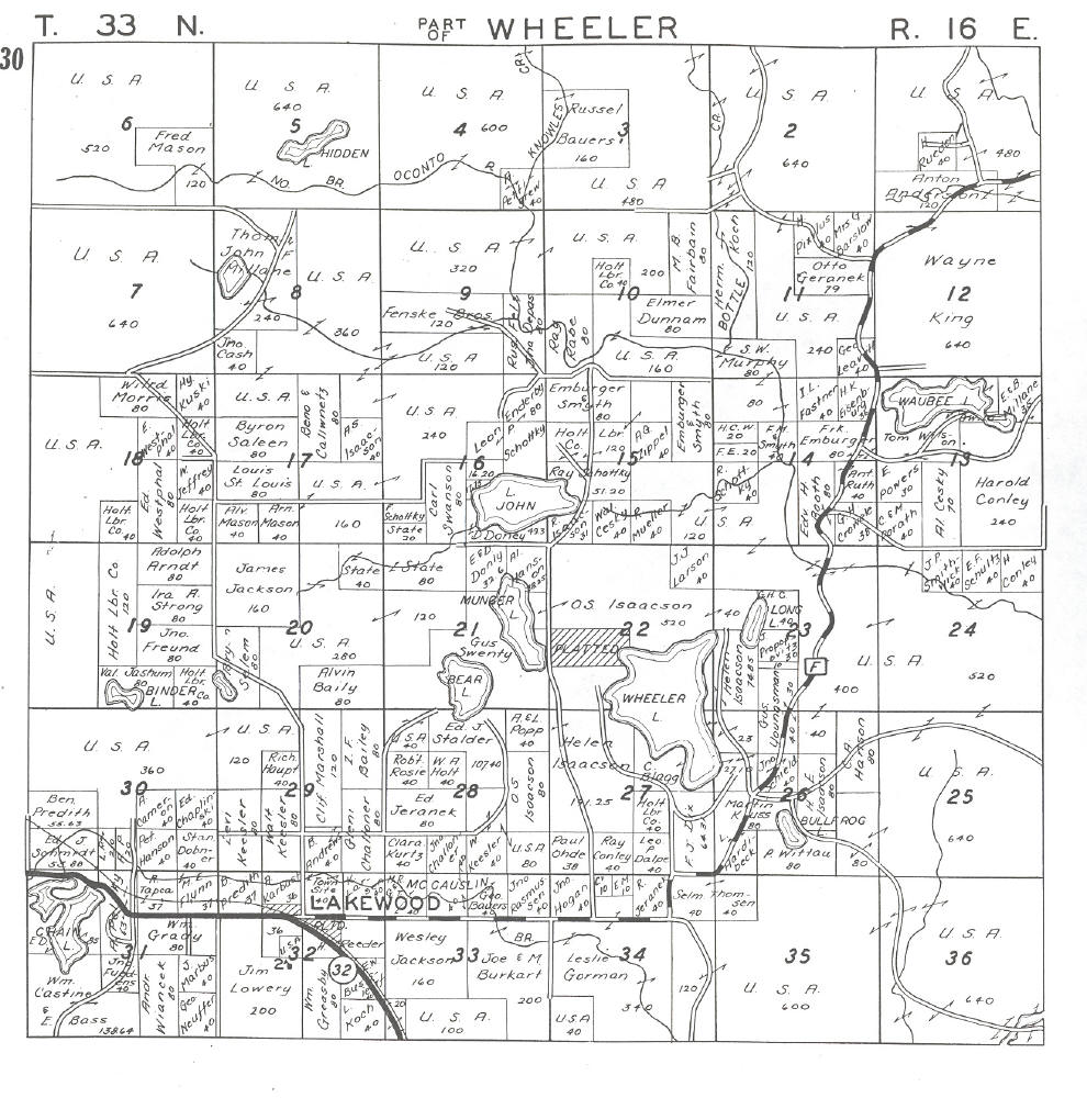 1946 Plat Maps Of Oconto County Wisconsin 3789