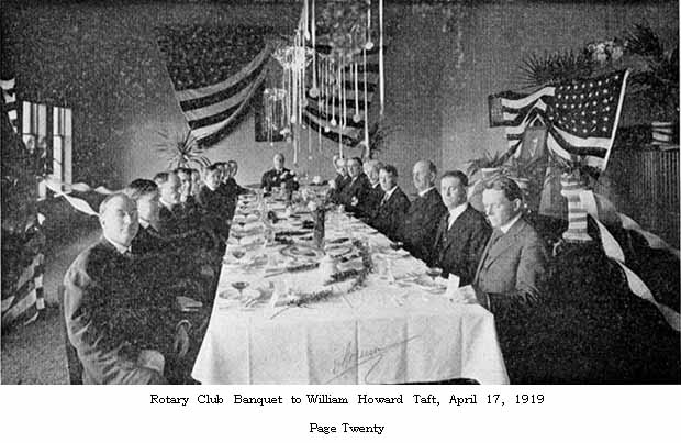 Rotary Banquet to William Howard Taft