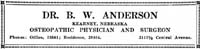 Dr. B. W. Anderson
