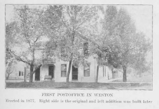 First Postoffice in Weston